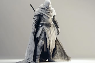create fantasy, sci fi, character with hyperrealistic style