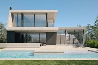 render 3d house exterior,marble houses,swimming pool, room interior,office,store