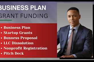 do business plan for nonprofit or business, power point presentation, pitch deck