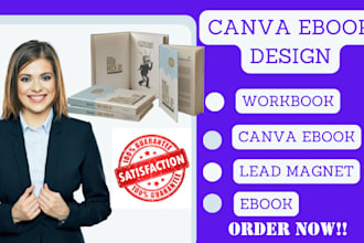 canva ebook design, lead magnet, workbook, ebook formatting and layout design