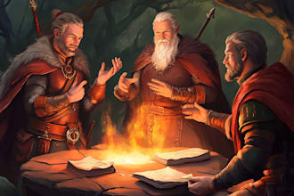 draw a fantasy or dnd party illustration