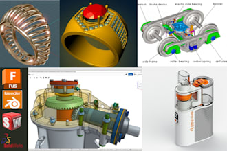 mechanical 3d product design cad prototype design blender 3d model fusion 360