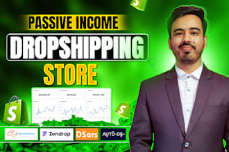 design a passive income shopify dropshipping store