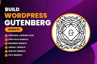 design and redesign wordpress website with gutenberg expertise