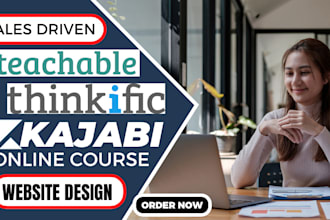 kajabi teachable thinkific online course website, kajabi, thinkific sales funnel