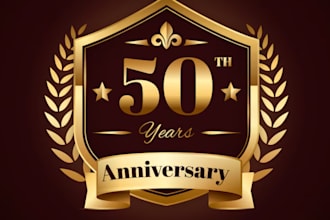 make anniversary, sports or event logo professionally