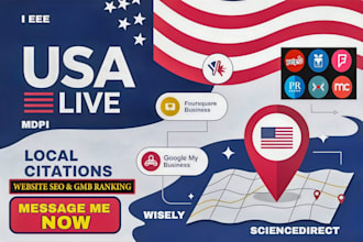 put business on 350 USA local citations directories local SEO and gmb ranking