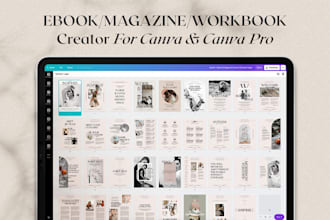 lead magnet, ebook layout using canva pro, canva workbook PDF, and canva ebook