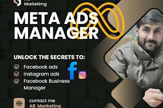 be your meta ads manager for facebook and instagram ads campaigns aimed at sales