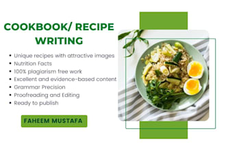 write and design cookbook and make it ready to be published