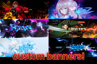 make a custom anime banner or themed banner