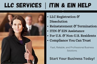 register llc for us and non us residents, obtain tax id, ein, uei, boi report