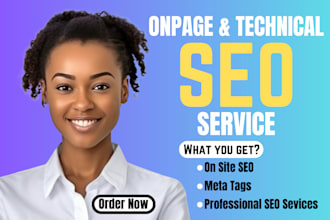 do technical and on page SEO for shopify, wix, wordpress, squarespace websites