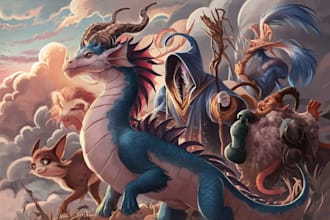 illustrate fantasy art creatures and characters