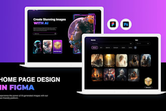 design responsive and eye catchy home page design in 24 hour