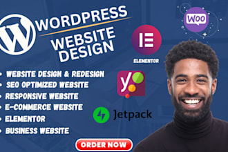 design or redesign wordpress website with elementor pro