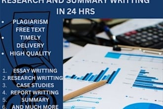assist with article summary and research writing