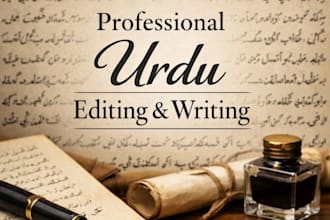 do professional urdu proofreading, editing, and content writing