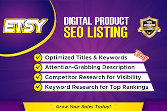 do etsy digital products SEO listing and etsy digital planner that boost sales