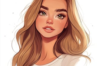 create disney family couple cartoon portrait