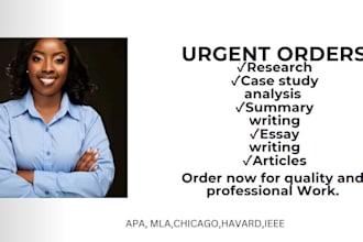 do quality research, case studies and summary writing