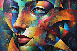 create magical abstract art, psychedelic, surrealism, cubism