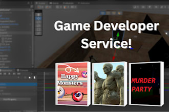 help you create 3d game for PC in unity