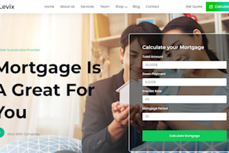 design mortgage website mortgage broker website va loan website real estate