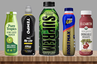 do bottle and can label for sports drink energy drinks juice beverage water beer