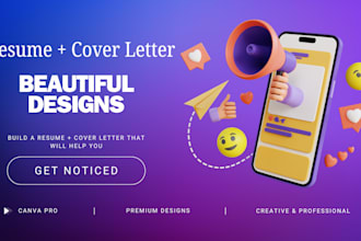 create and design a beautiful resume and cover letter