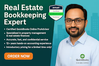 be your bookkeeper for rental property and real estate business in quickbooks