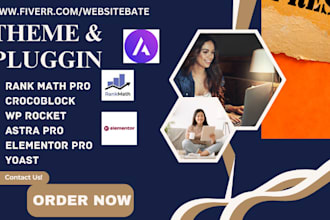 install elementor pro astra pro crocoblock wp rocket rank math pro yoast