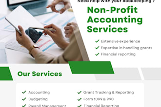 do nonprofit bookkeeping, budgeting in xero and quickbooks