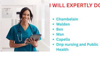 do chamberlain, capella, and walden, msn, dnp nursing and public health and bsn