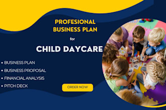 write daycare, childcare and kindergarten business plan for start up