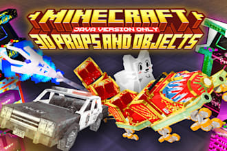 create 3d props and blocks for minecraft