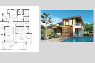 draft architectural plans, structural drawings and floor plans in autocad