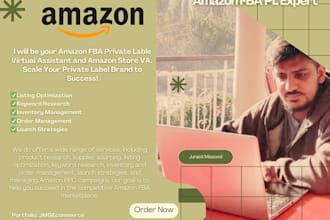 be your amazon fba private label VA, amazon store n scale your brand to success