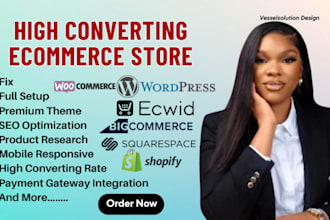 setup ecommerce store, dropshipping store bigcommerce store, ecwid store
