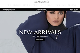 design abaya shopify store islamic wears dropshipping jilbab hijab website