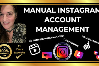 be your instagram manager and grow it organically