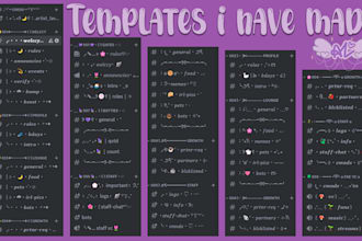 make a custom discord server channels and roles template