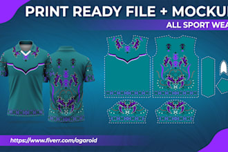design your jersey into patterns for sublimation