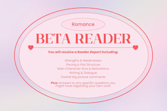 be your affordable romance beta reader