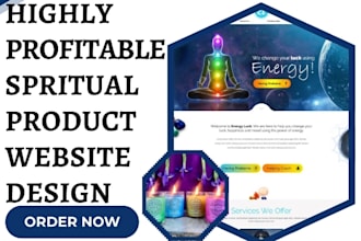 design spiritual product shopify candle store psychic spiritual product website