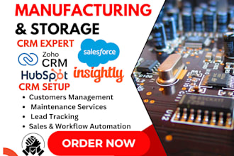 setup manufacturing and storage zoho pipedrive netsuite salesforce clickup crm