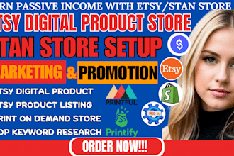etsy shop setup etsy digital products etsy seo stan store etsy listing etsy pod