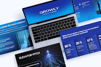 design a professional pitch deck for startups and investors