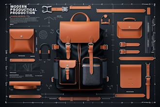 design premium bag styles and create professional tech packs for manufacturing