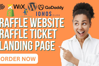 design a legal raffle and competition website, giveaway, raffle ticket system